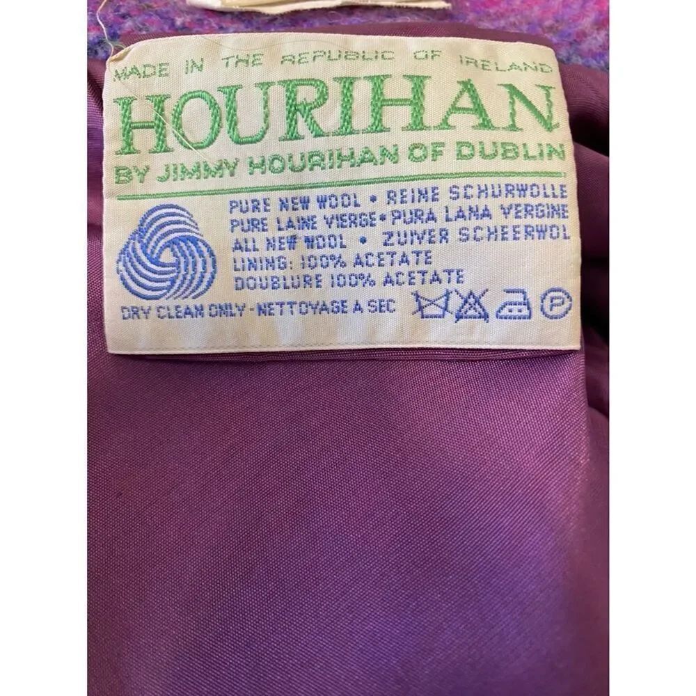 🛍️Jimmy Hourihan 1970s Irish Wool & Made in Ireland Cape/Coat RARE FIND Stunning - Picture 4 of 17